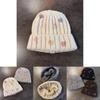 Fashion Knitted Hat With Double Ring Embellishment For Winter Sports And Casual