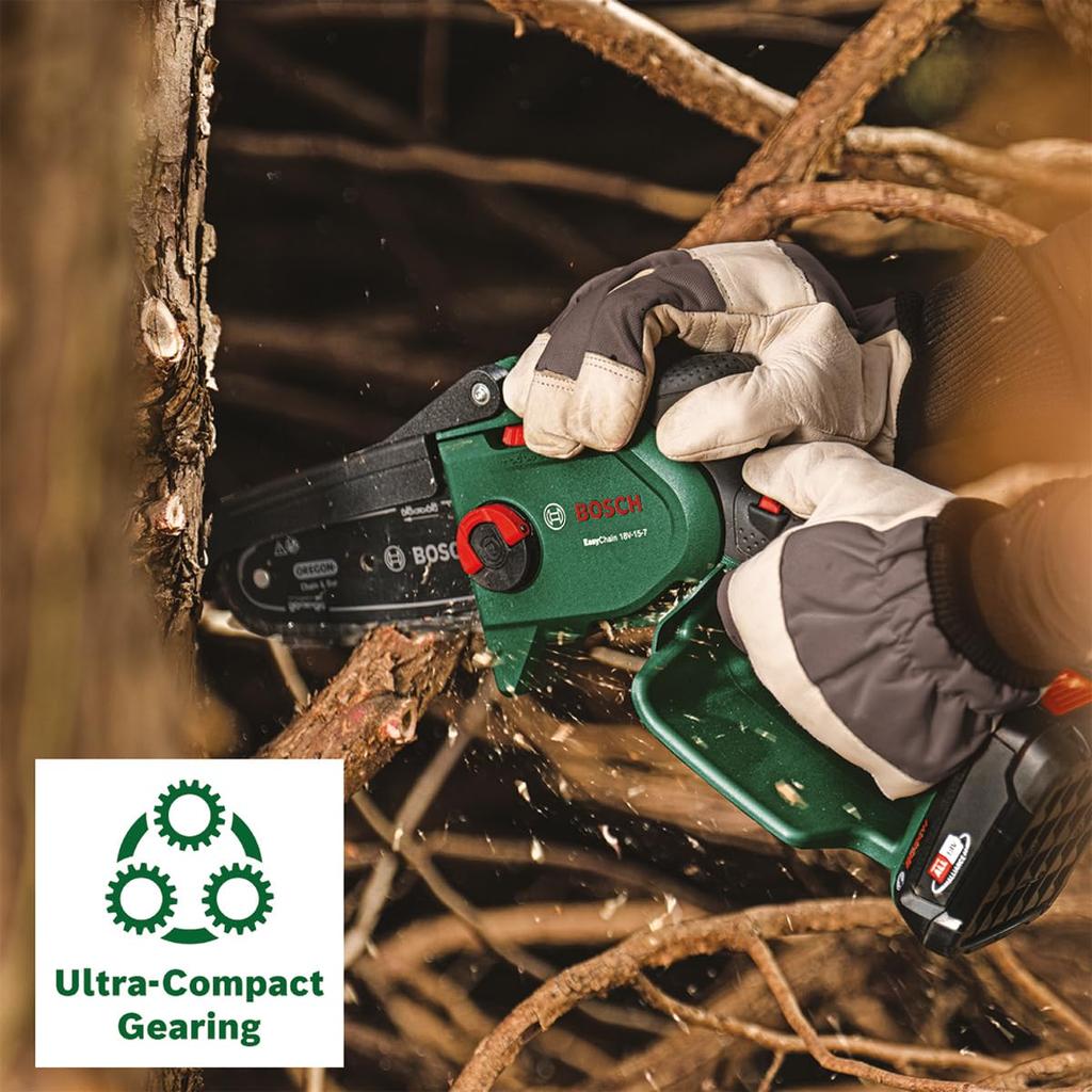 Аккумуляторная ручная пила Bosch, только корпус 18 В, 150 мм, тип компактный (Зарядное устройство/продается отдельно) ECHAIN18V-15-7H