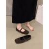 Flat-bottomed Korean Version of Mary Jane Single Shoes Women's Shoes 2024 New Autumn and Winter Black Gentle Versatile Plush Shoes
