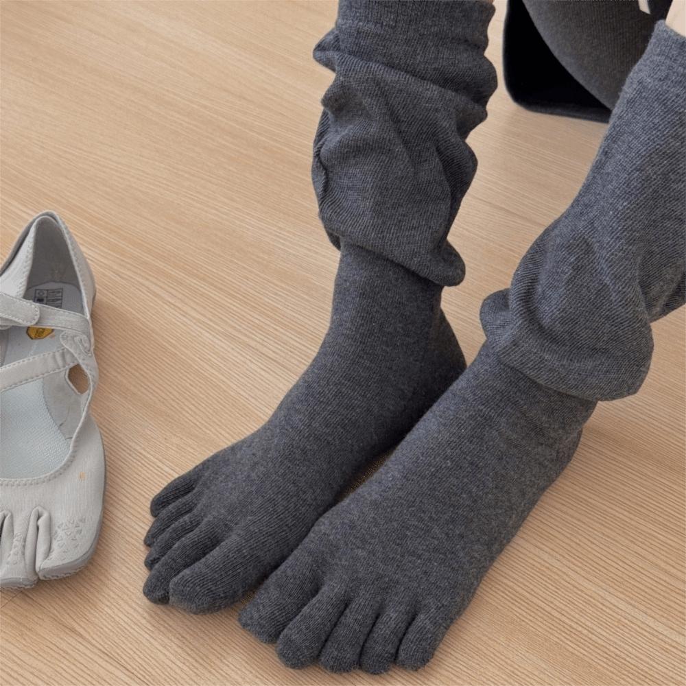 Однотонные носки с пятью пальцами Хлопковые носки с пятью пальцами Милые носки с разделенными пальцами Для девочек