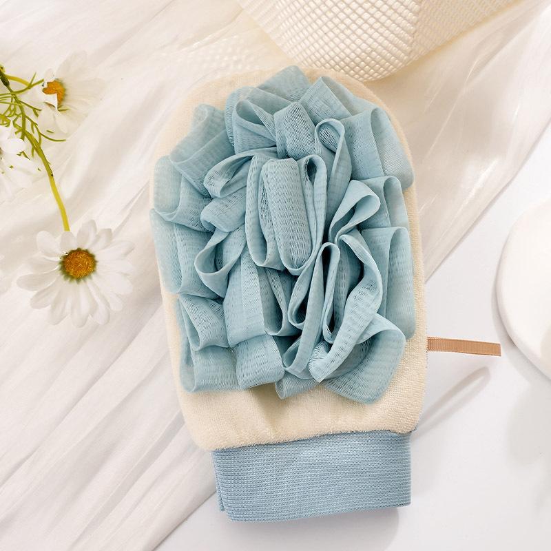 Супермягкая отшелушивающая рукавица для ванны 2 в 1 - безболезненная для кожи, губка, детские и взрослые купальные скраб-перчатки, прочное полотенце для душа