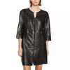 Fashionable Classy Casual Club Wear Women's Black Genuine Leather Dress Handmade