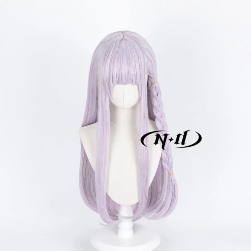 ND Kyoko Kirigiri Cosplay Wigs Hairpiece Danganronpa Anime Cosplay Hair Wigs Heat Resistant Synthetic for Women Comic Con Coser