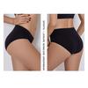 Women Panties Solid Color Elastic Mid Waist Seamless Thin Thread Soft Anti Septic Breathable Intimate Clothes Lady Underwear Briefs