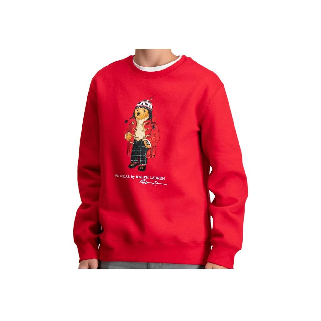 Polo Ralph Lauren Sweatshirt Kids Round Neck Pullover Slim Fit Long Sleeve Red Kids Sweatshirt 323960439-001