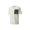 Logo Print Round Neck Short Sleeve T-Shirt Men Tops White 535418-65