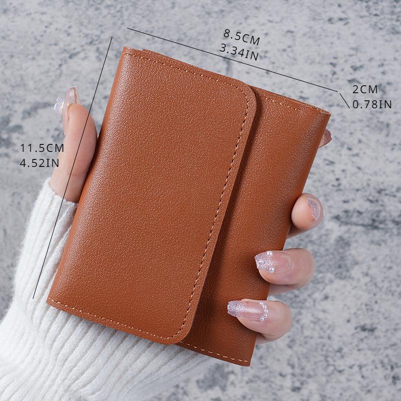 Минималистичный короткий женский кошелек студенческий мини-кошелек многофункциональный чехол для карт сменный ультратонкий гладкий кошелек