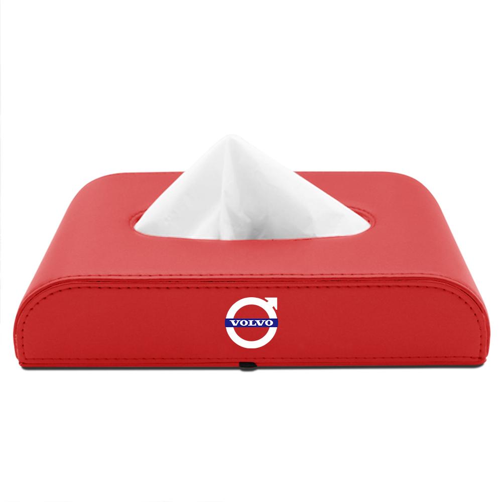 New 3D Leather Tissue Box Drawer Desktop Kitchen Napkin Storage Boxes For Volvo Rdesign T6 AWD C30 S40 S60 S70 S80 V40 V50 V70