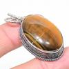 Tiger Eye Handmade 925 Sterling Silver Jewelry Pendant 1.89" K5g31