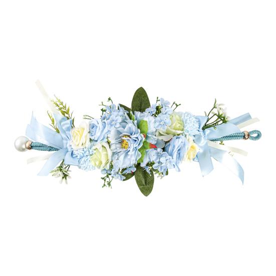 Цветочные подхваты для штор с реалистичными шелковыми цветами, регулируемые тканевые ремешки, декоративные аксессуары для штор для свадьбы, дома