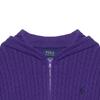 Polo Ralph Lauren Sweater Pony Logo Embroidered Zipper Hoodie Long Sleeve Kids Tops Purple 313916533-007