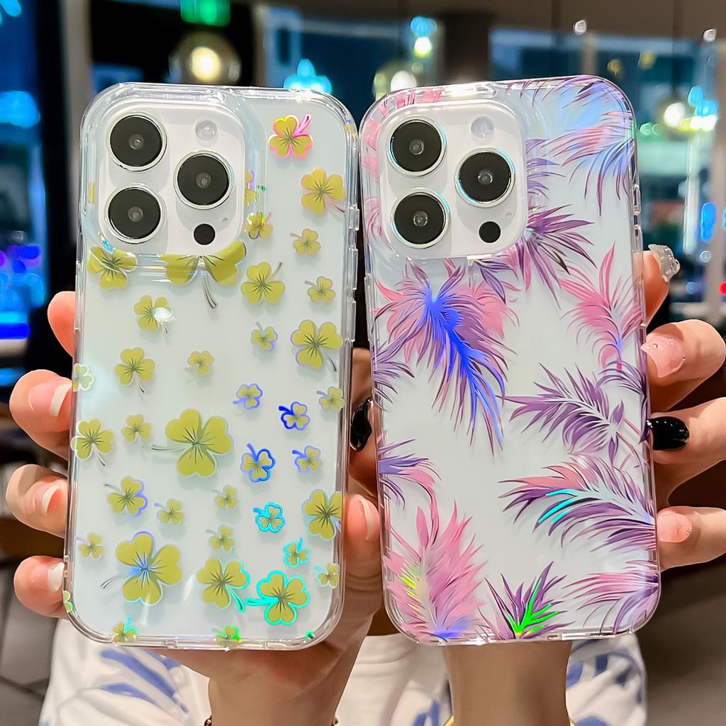 Для чехла для телефона IPhone15promax для Apple 14 Защита от падений 13 Высокопрозрачный Сад 12 Защитный чехол