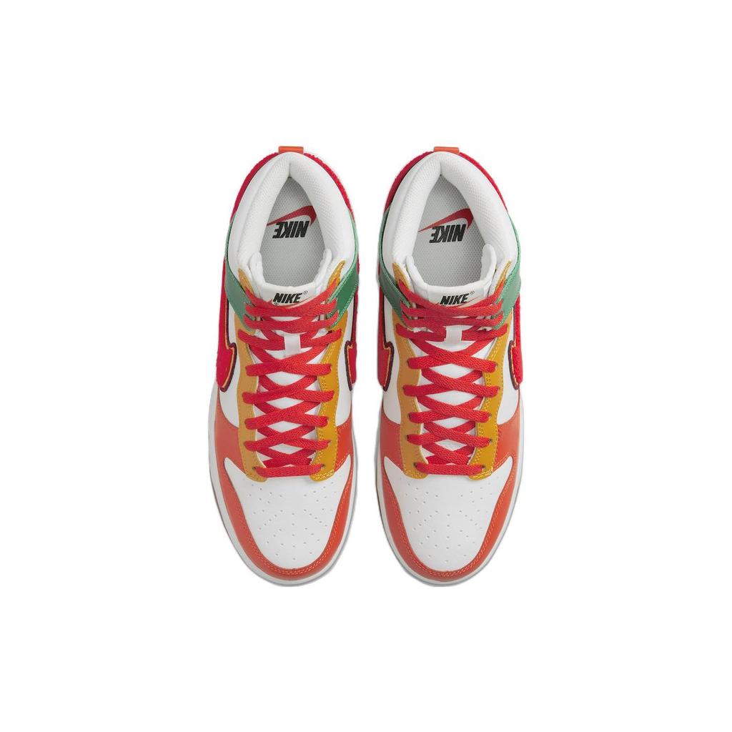 Nike Мужские кроссовки Dunk High Chenille Swoosh красно-белые Team-Red DR8805-100