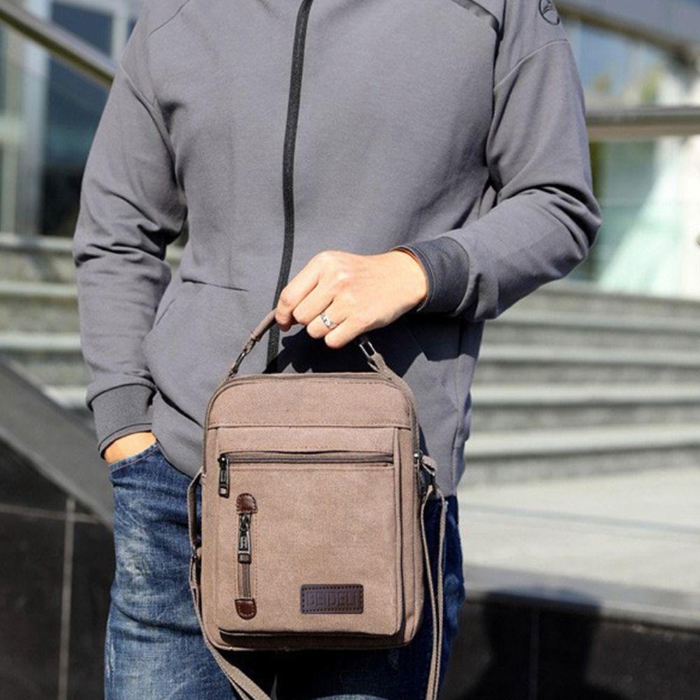 Мужские наплечные сумки с несколькими карманами, креативная сумка-тоут из парусины для инструментов, износостойкая, большой вместимости, кошельки, мужская сумка
