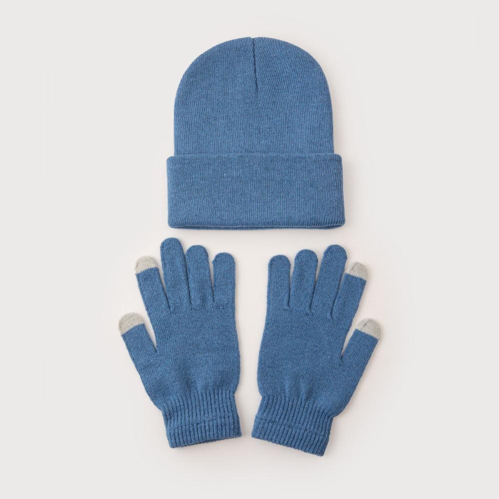 Cute 2025 Winter Hats with Gloves Knitted Solid Hat High Quality Warmer Bonnet