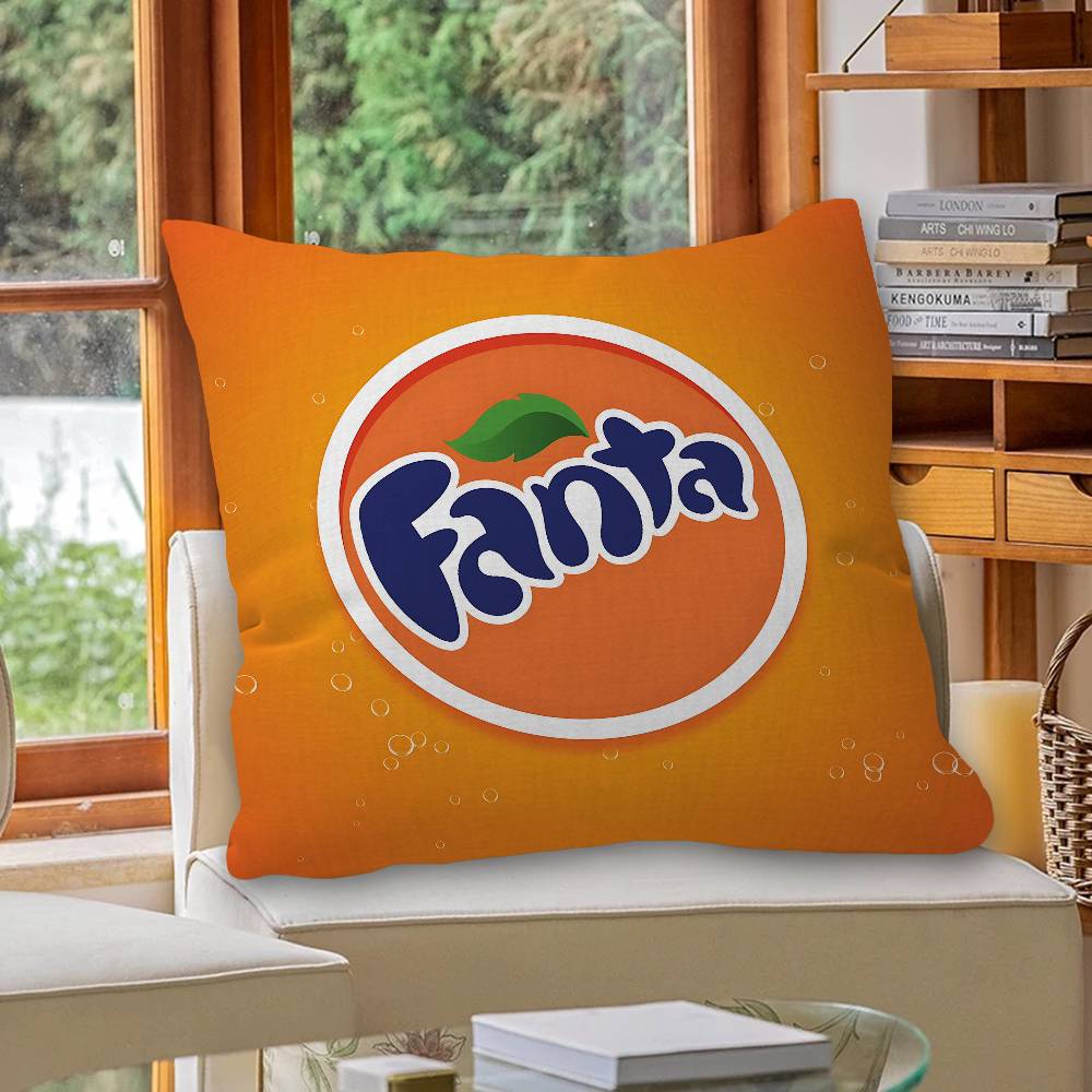 Смешная наволочка с логотипом F-Fanta, декоративная подушка для автомобиля, чехол для подушки на диван, в машину, рождественский подарок 40x40см 45x45см