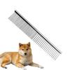 Расческа для собак Металлическая расческа для удаления шерсти для кошек Распутывающая щетка для чистки с закругленными зубьями для щенков котят короткошерстных длинношерстных линяющих уход