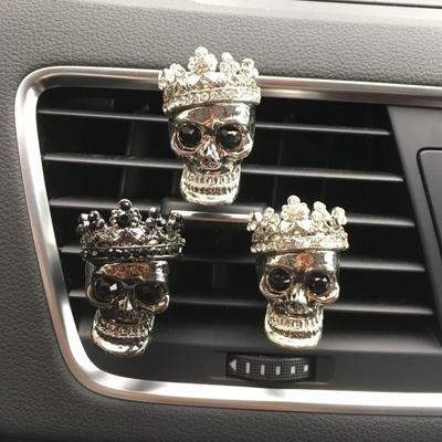 1 шт., металлический череп, стильный автомобильный зажим для духов, автомобильный освежитель воздуха, автомобильные аксессуары