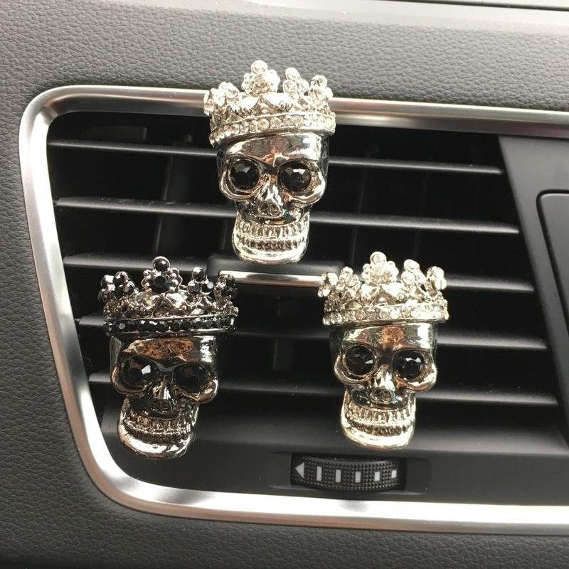 1PC Metal Skull Styling Car Perfume Clip Car Air Freshener Car Accessories