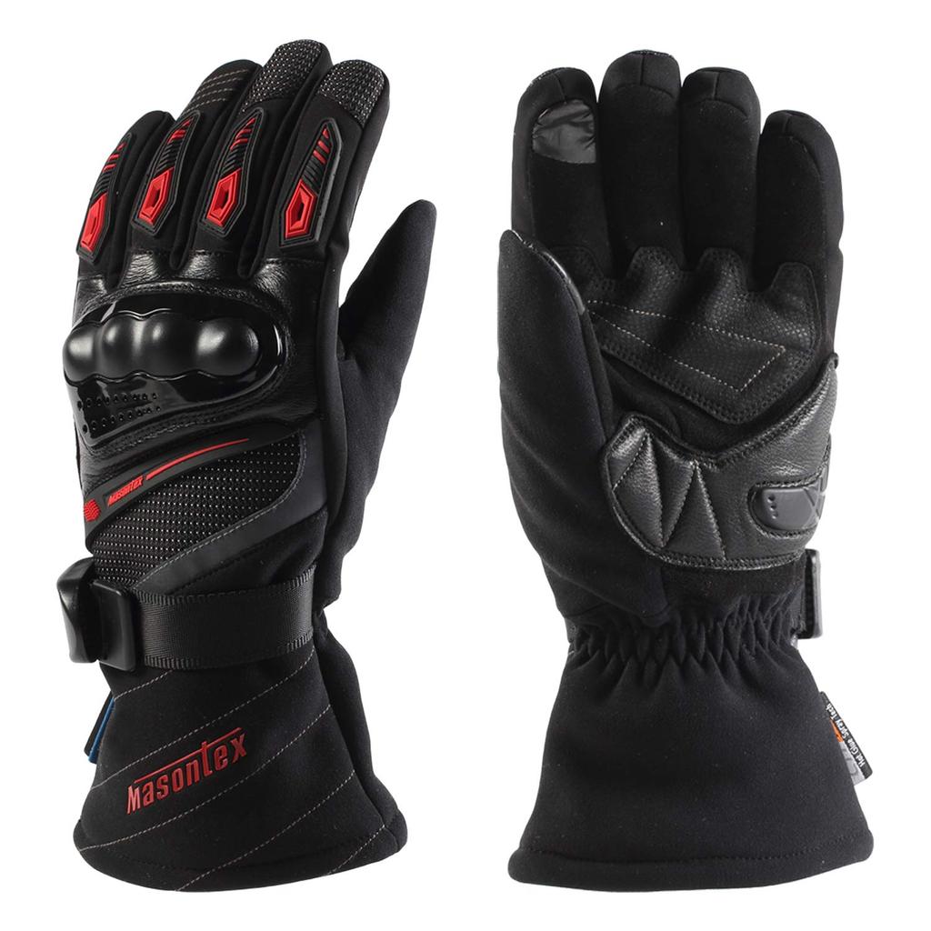 Motorcycle Gloves for Cold Weather Smartphone Neoprene Motorcycle Gloves for Touchscreens and and Ideal for Competitions In Winter Fleece-lined