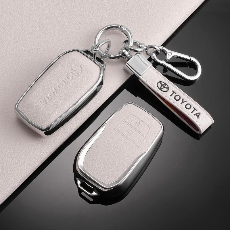 Кожаный чехол-брелок для автомобильного ключа для Toyota RAV4 Crown Hilux Fortuner Yaris Prius Corolla Camry Land Cruiser Avensis Verso Prado C