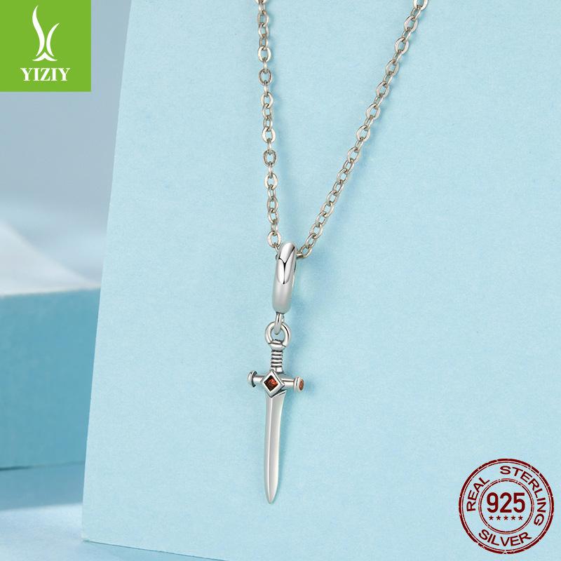 Personalized Sword Diy Pendant Accessories Cross-Border Trend S925 Sterling Silver Charm Beads