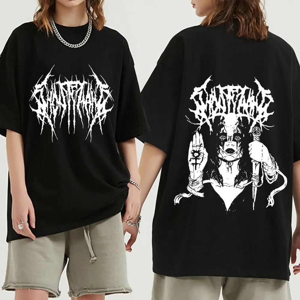 Футболка с графическим принтом Ghostemane, модная футболка в стиле хип-хоп, металл, рок, готика, уличная футболка больших размеров для женщин