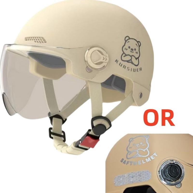 1 Piece Battery Motorcycle Summer Universal Four-Season Sun Protection Safety Helmet Half Helmet Electric Car Women'S Helmet