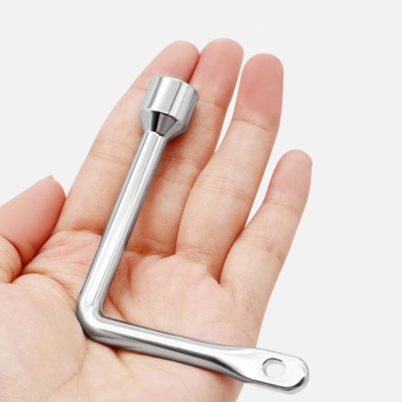 Metric L Shaped Angled Triangle Socket Wrench Zinc Alloy Double Head Elbow Wrench for Elevator Mechanic Repair Tool