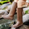 Fashion New Women Rain Boots Non-Slip Waterproof Shoe Outdoor Wear-Resistant Rubber Shoes Kitchen Waterproof Camping Fashion Long Boots