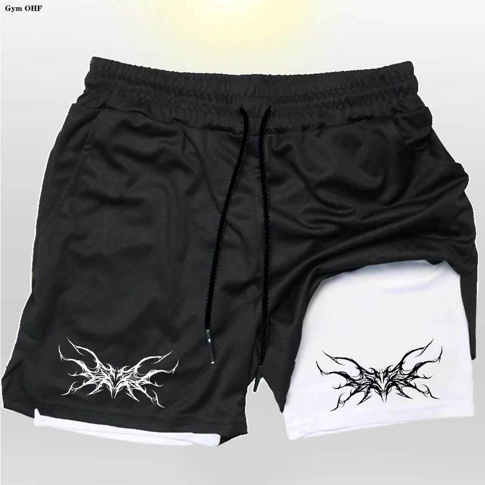 Graphic Shorts Pants Double-Layer Boxing Muay Thai Kickboxing Training 3D Print Gym Sport Workout Fitness Cosplay Unisex Men Women