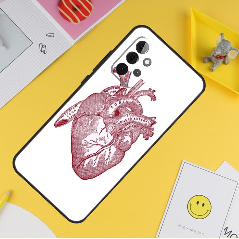 Anatomical Heart Anatomy For Samsung Galaxy A14 A34 A54 A12 A32 A52 A51 A71 A53 A33 A13 A15 A25 A35 A55 Phone Case