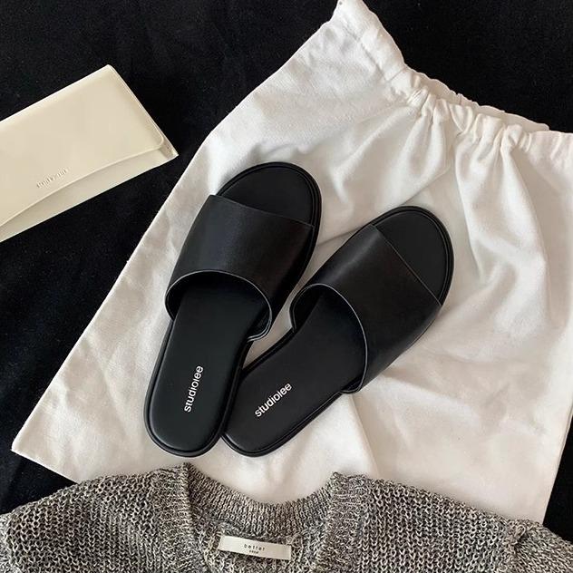 Мама-виноград того же стиля~ удобная овчина универсальная плоская подошва ряд стиль одно слово тапочки женская одежда 2025 лето новый