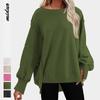 Spring and Autumn Jumper Long Sleeve Knitted  Women's Tops Round Neck Casual Chic Knitwear Pullover Fashion Sports Style