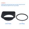 Haoge 62mm Square Metal Mount Lens Hood Shade with Cap for Carl and Other 62mm Filter Thread Lenses Screw-in Canon, Nikon, Sony, Leica, Leitz, Zeiss,