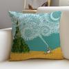 Artistic VVan GoghS Cushion Cover Breathable and skinfriendly linen pillowcase square removable and washable cushion