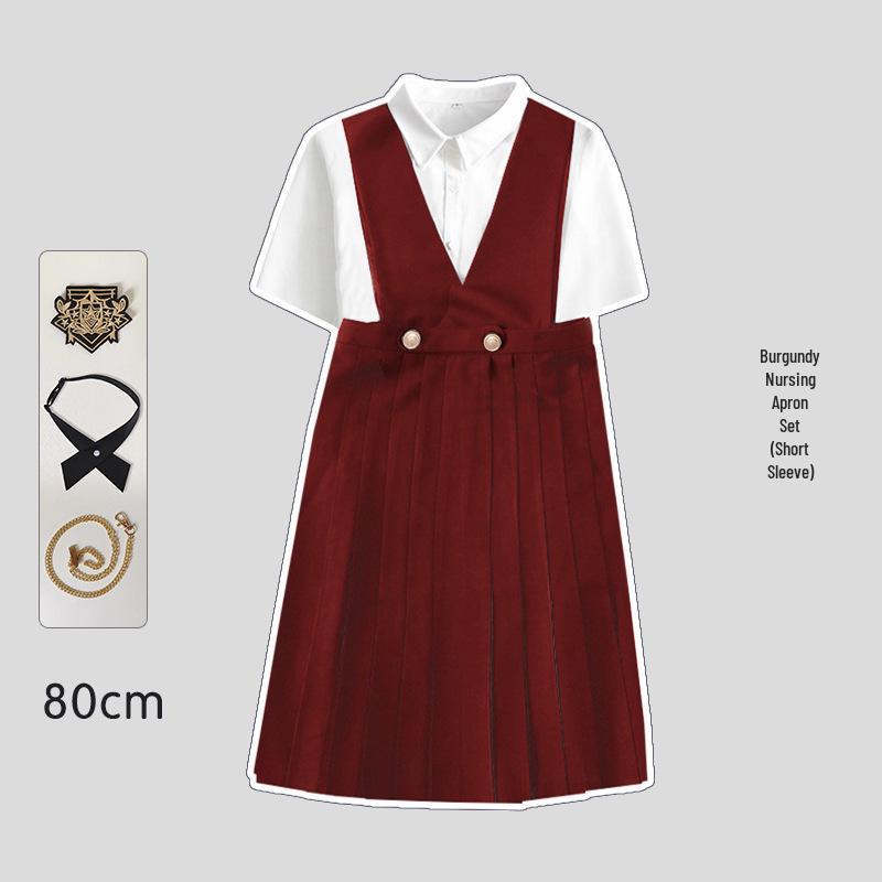 Японский комплект школьной формы JK: Аутентичная длинная юбка, защищающая грудь, для молодых леди от Ху Му Тао