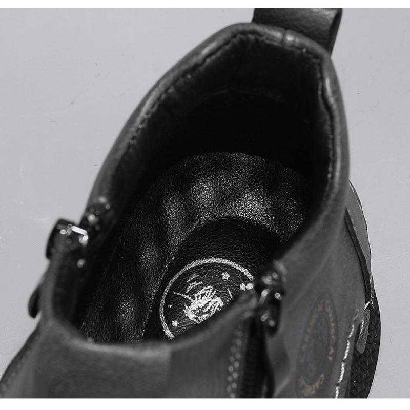 Мужские высокие кожаные ботинки, повседневные кроссовки, зимняя плюшевая обувь, сноубутсы 39-46