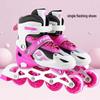 Adjustable Flashing PVC Ice Skates for Boys and Girls