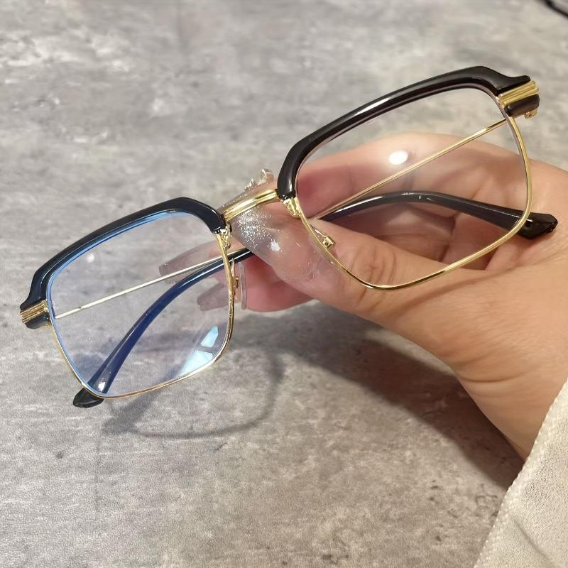 5 ШТ. Очки Деловые Винтажные Линия бровей Квадратные Мужская Оправа для очков Уникальный Материал оправы Женская Полуободковая