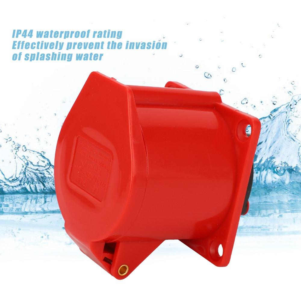 4-контактный 32A промышленный силовой разъем 380-415В 3P+E промышленная вилка 3-фазный IP44 водонепроницаемый штекерный соединитель для тяжелого оборудования