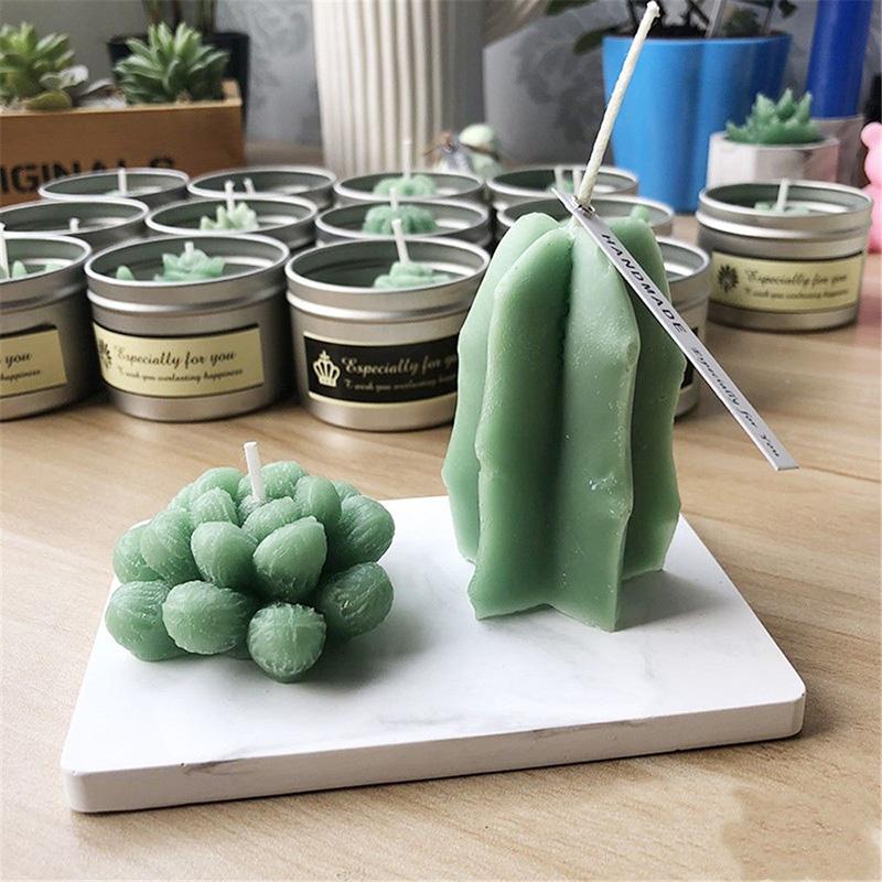 3D кактус суккуленты силиконовая форма для желе шоколада льда выпечки торта гипс воск бетон свеча DIY смоляная художественная форма