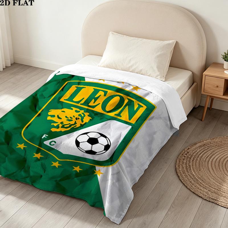 1PC Club Len Football Club Patterned Flannel Blanket Suitable For All Seasons For Home Decor Warmth And Comfort Gifts Holiday Present
