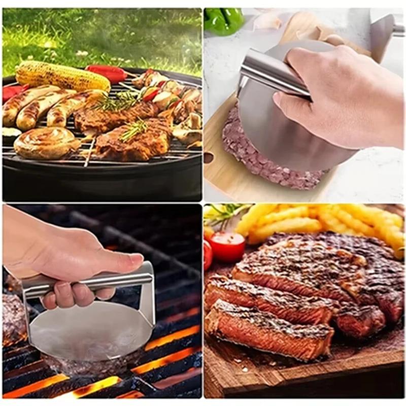 1pc Stainless Steel Hamburg Meat Press Hamburger Press Kitchen Gadgets Meat Pie Make Kitchen Accessories Cooking Accessories