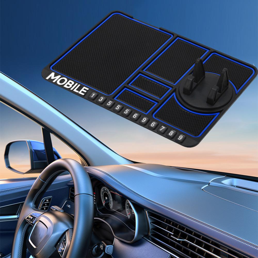 Автомобильный силиконовый противоскользящий коврик Автомобильный держатель для телефона Липкий Противоскользящий Накладка на приборную панель для телефона Коврик для парковочной карточки с номером Аксессуары Автомобильные гаджеты