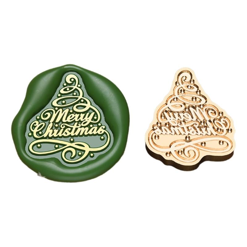 Vintage Stamp Head for Seal Letter Envelope Wedding Invitations Christmas Card Decoration, Christmas Embossed Seal Stamp