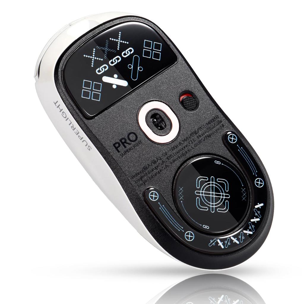 IMMOENUC Ножки для мыши, Стеклянный коврик для беспроводной мыши G PRO X SUPERLIGHT 2, Высокая прочность и низкое трение (черный)