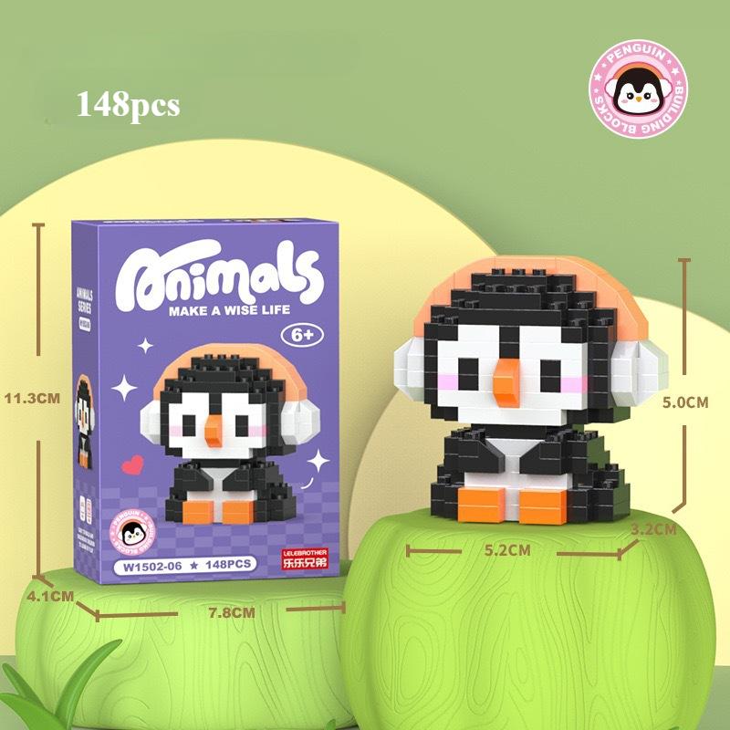 Детская игрушка-конструктор из микро-блоков, мини-фигурки мультяшных животных, пазл, собираемые кубики, настольное украшение, игрушки для детей, рождественские подарки