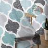 Geometric Cyan Vintage Moroccan Sheer Curtains for Living Room Decoration Window Curtains Kitchen Tulle Voile Organza Curtains