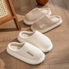 Winter Cotton Slippers Women's Beautiful and Simple Indoor Home Shoes Warm, Non-slip and Non-smelly Feet Plush Inner Couple Cotton Mop